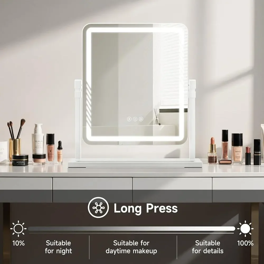Kcavvi Vanity Mirror With Lights, Height-Adjustable & 360° Rotation, 1/10X - Picture 5 of 17